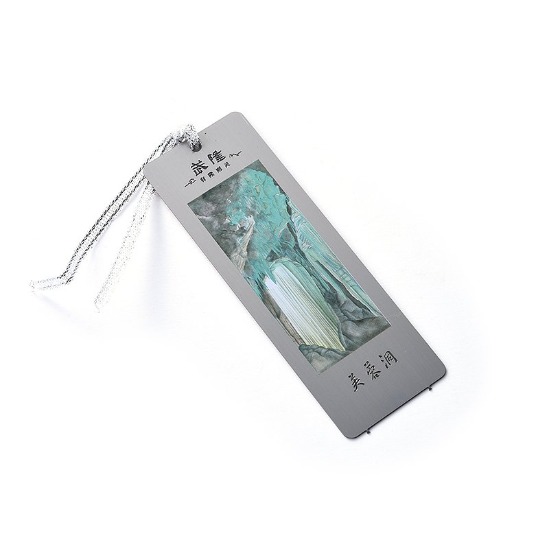Hot Selling Portable Scenic Area Building Light Green Color Metal Bookmark