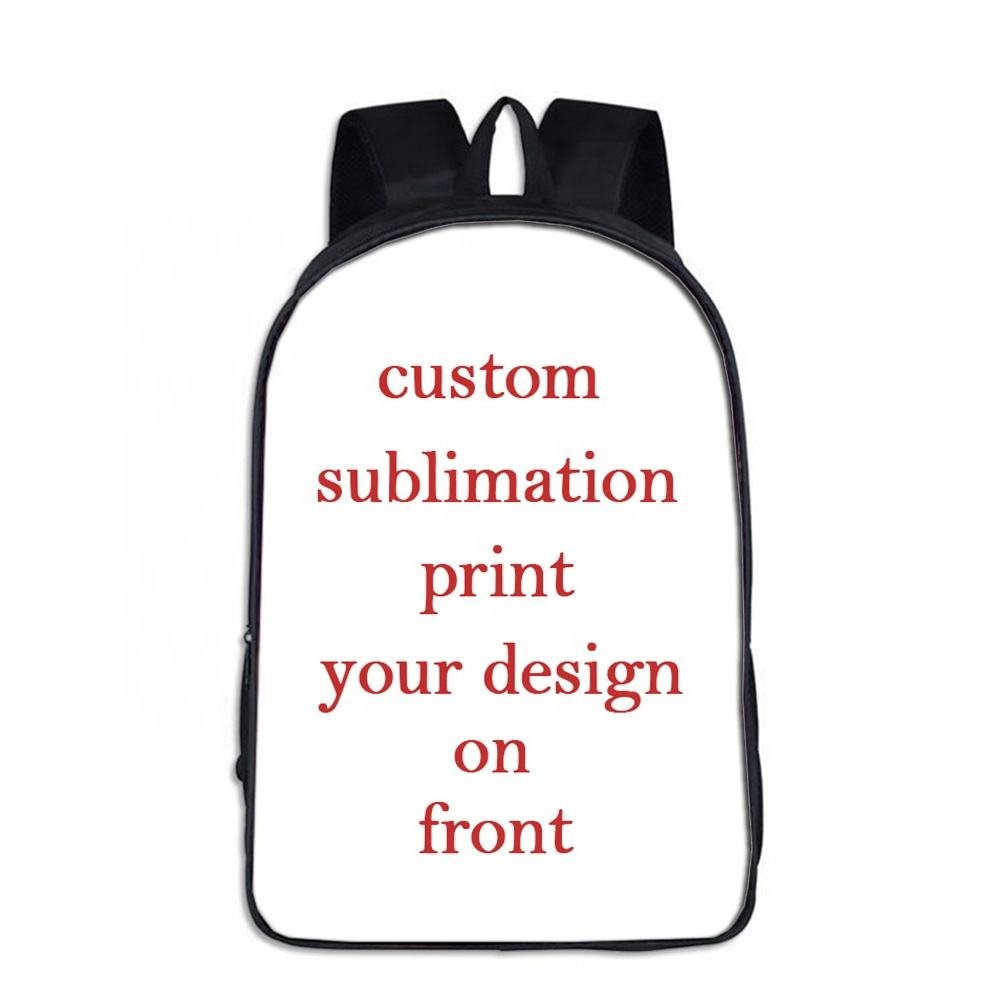 Custom Sublimation Full Color Print Anime Backpack Cute School Bags For Girls Boys