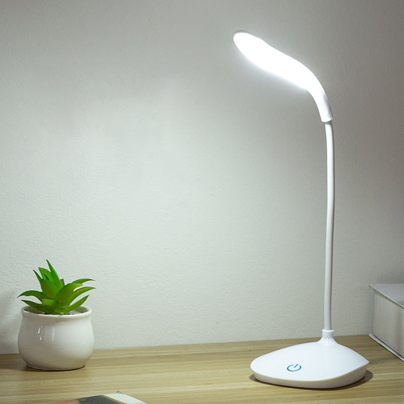 Factory hot selling OEM high-quality touch control USB charging mini portable desktop LED table lamp for learning work