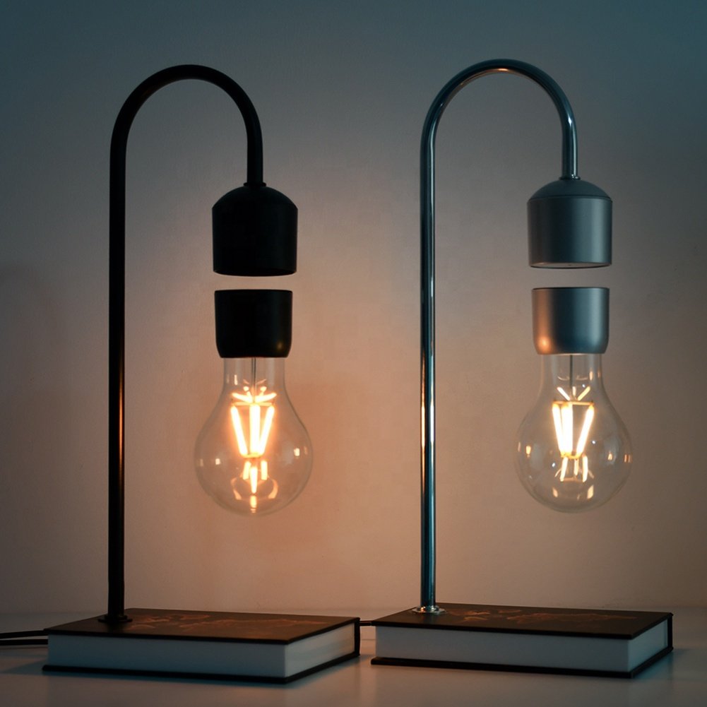 2024 NEW design smart magnetic Floating Levitating Lighting Bulb with wireless charger levitating moon lamp for decoration