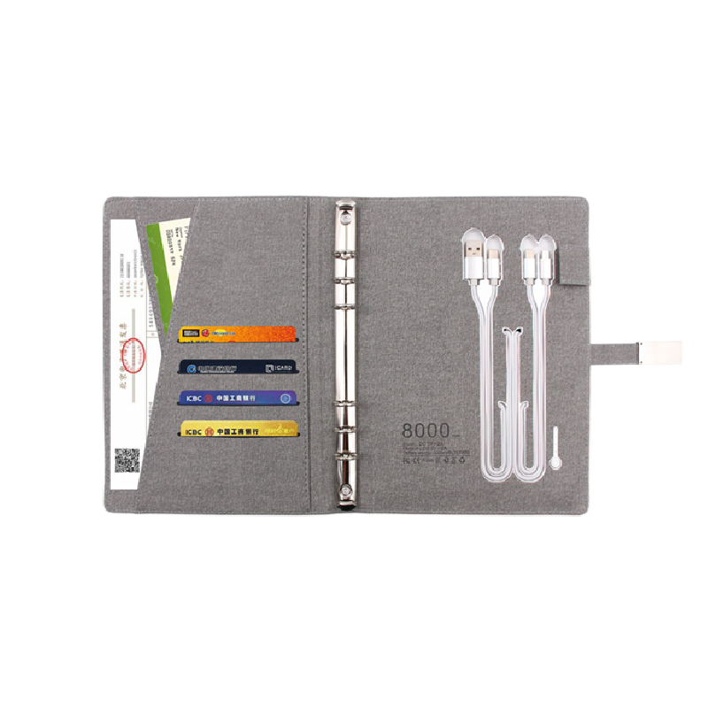 Custom notebook Charging Custom LOGO Business Office Gift A5 Power Bank notebook