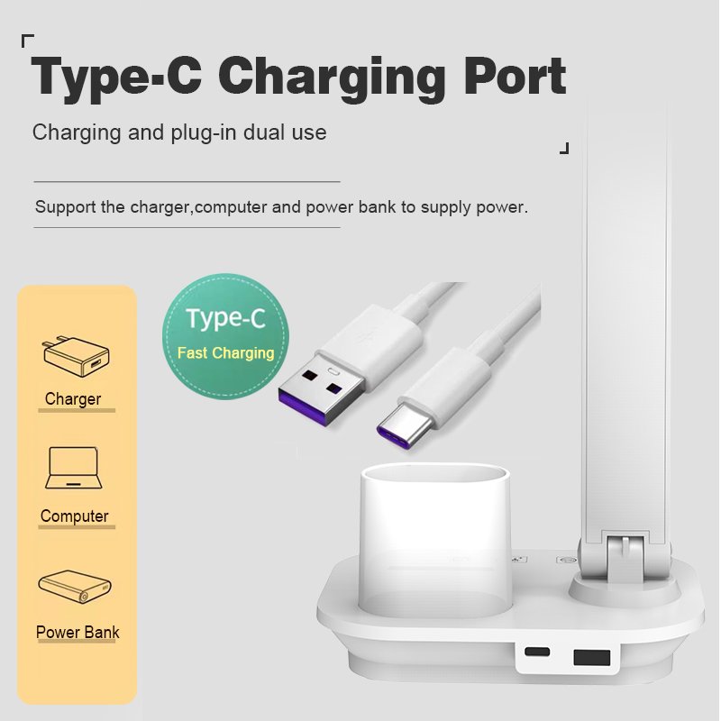 Wholesale Table Lamp Book Foldable Wireless Lampe De Led Cordless Rechargeable Bedside Study Reading Light Desk Lamp