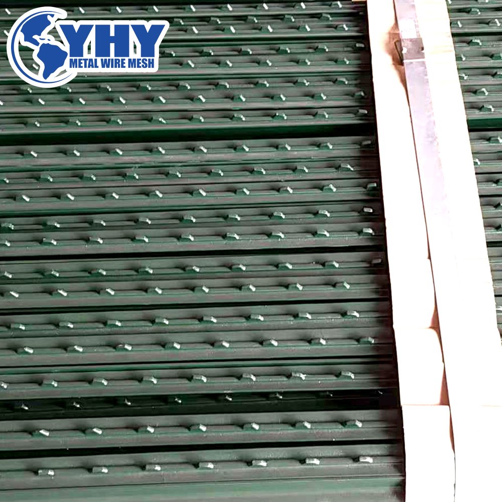 1.25lb/ft 6 feet heavy duty cheap fence green spraying T type sdudded post
