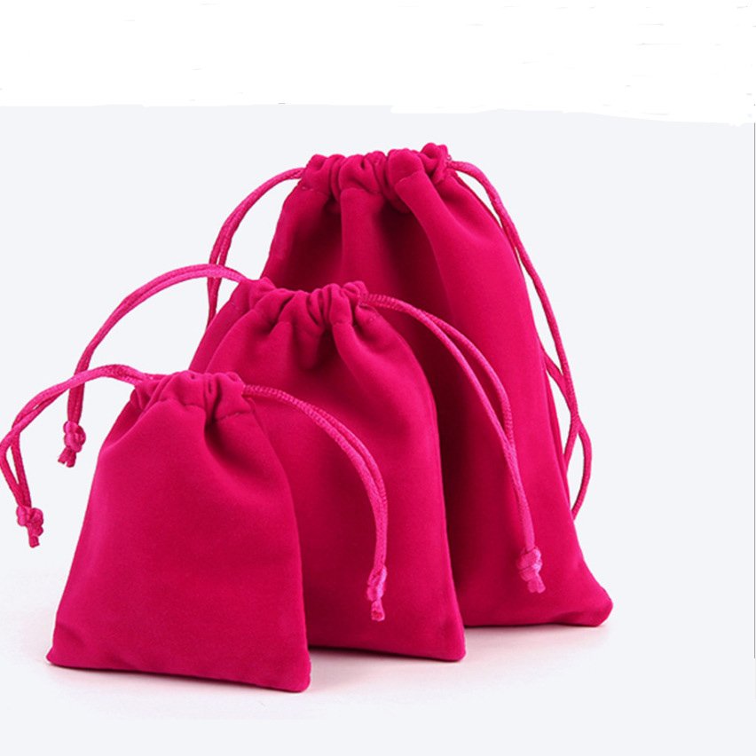 6*6*2.3 cm luxury ultra light durable screen printing customizable microfiber jewelry bag earring pouch with two inner pockets