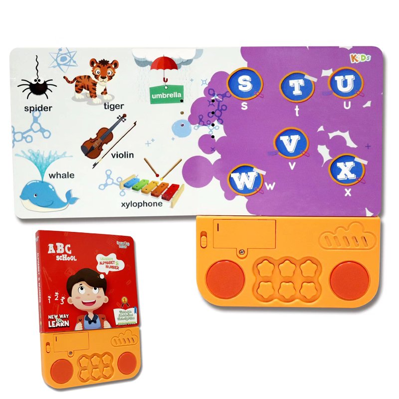 QS Shantou Popular Preschool Educational Book Toys Colorful Kids Early Learning Electric Books Machine Toys With Music Light