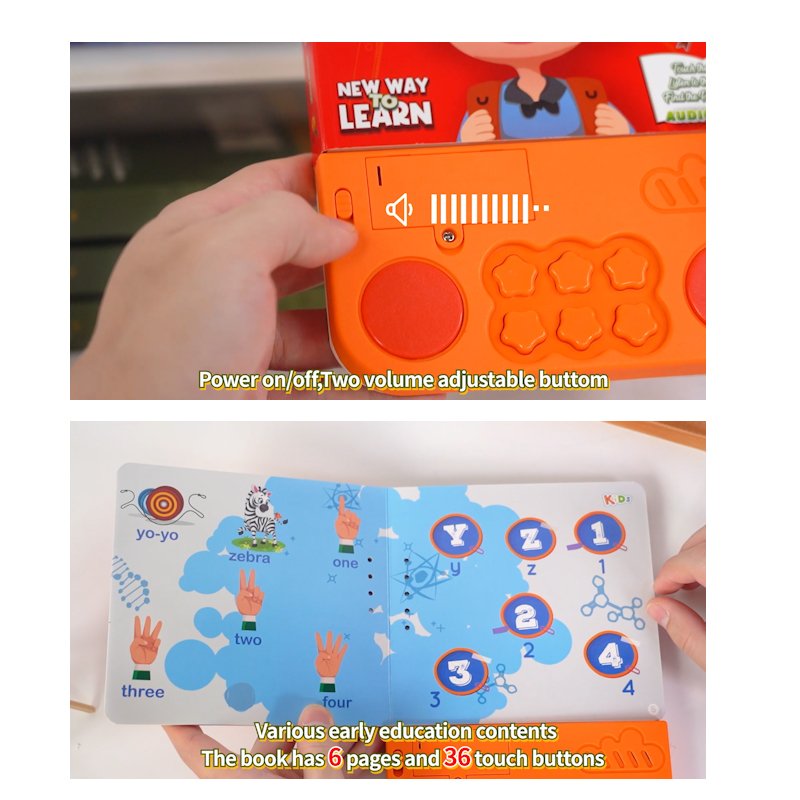 QS Shantou Popular Preschool Educational Book Toys Colorful Kids Early Learning Electric Books Machine Toys With Music Light