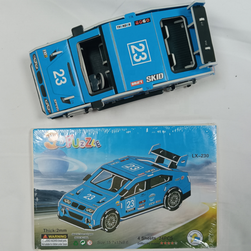 3D Puzzle Light Die-cut EVA Sheet Craft Car Mold Printing Customize Design Children Craft Sheets 3d puzzle Printing