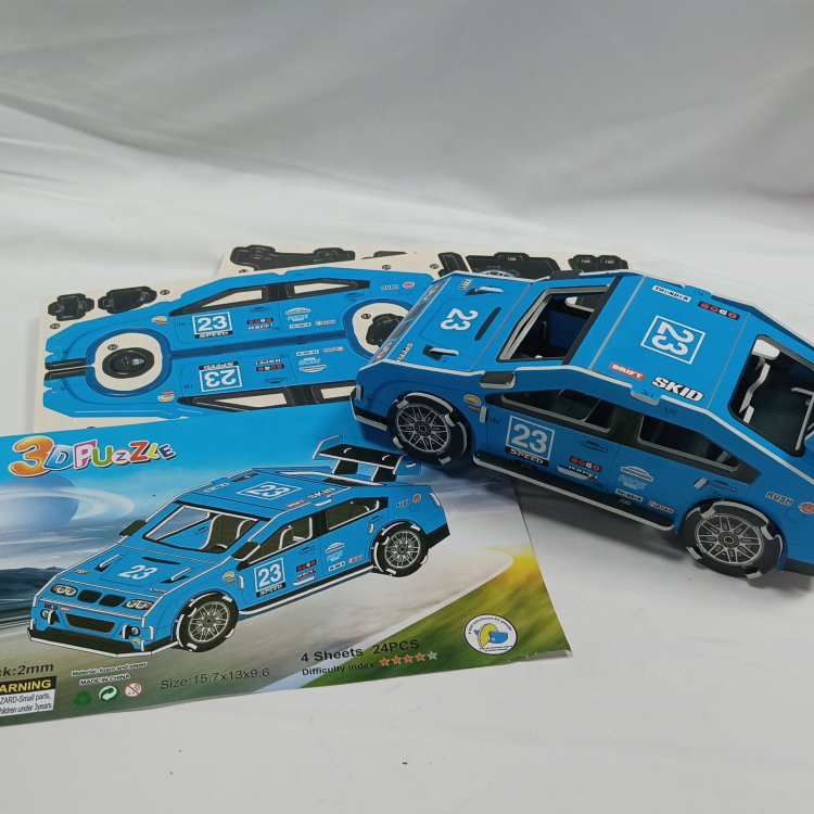 3D Puzzle Light Die-cut EVA Sheet Craft Car Mold Printing Customize Design Children Craft Sheets 3d puzzle Printing