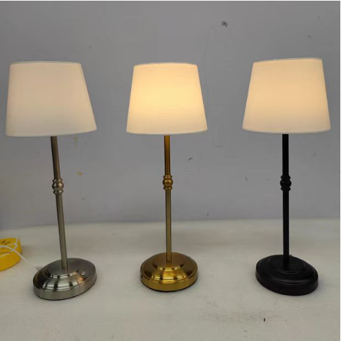 Luxury modern fabric lampshade Solar rechargeable cordless LED table lamp indoor Living room bedroom decor touch USB desk light