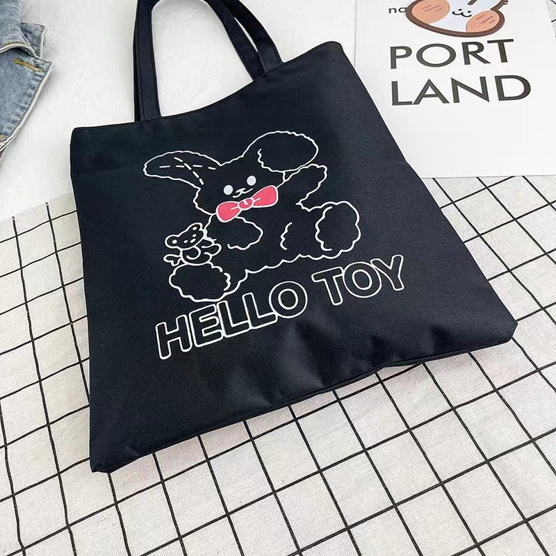 Hot sale Large-capacity canvas bag female autumn new schoolbags cartoon literature lights art student Tote bag shoulder bag