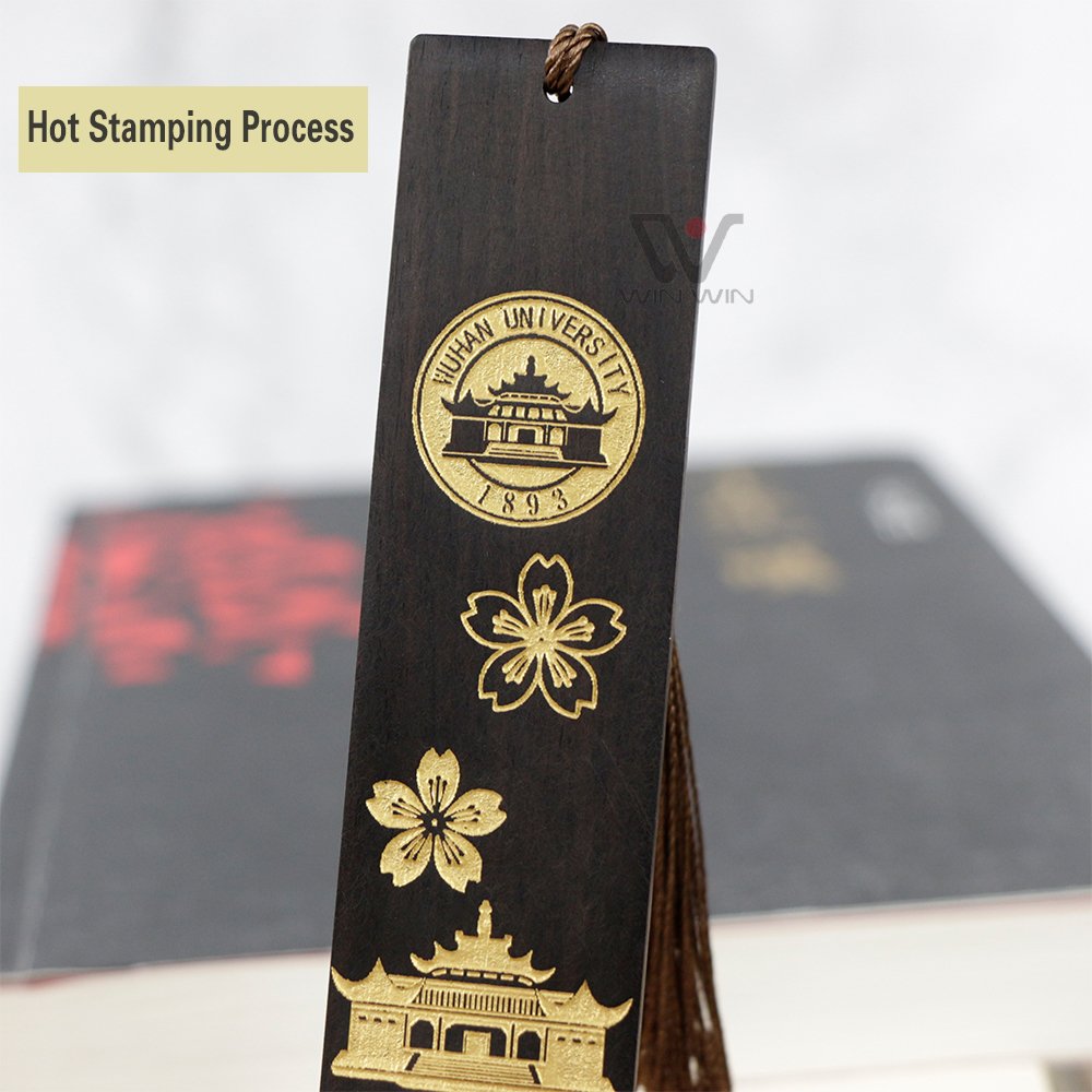 Cherry Wooden Blank Bookmark DIY Crafts Ornament Wooden Engraved Wood Art Business Gift