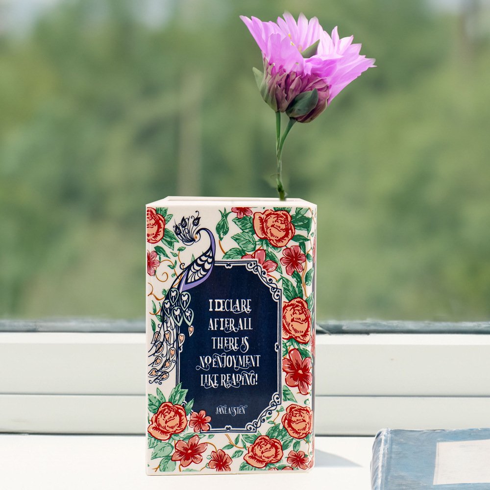 Light luxury modern decor creative book vase ceramic flower vases for home hotel desktop bookshelf office Christmas