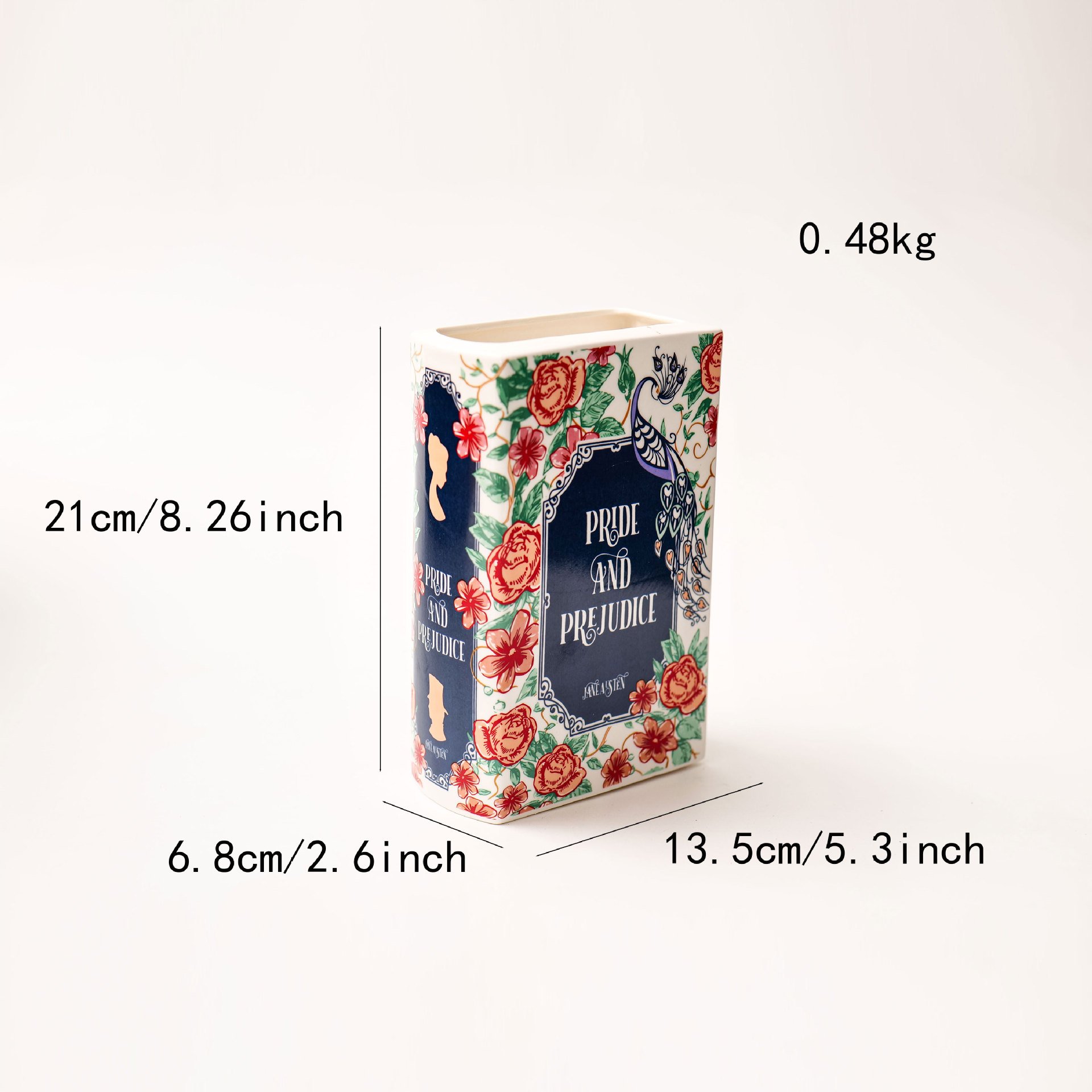 Light luxury modern decor creative book vase ceramic flower vases for home hotel desktop bookshelf office Christmas