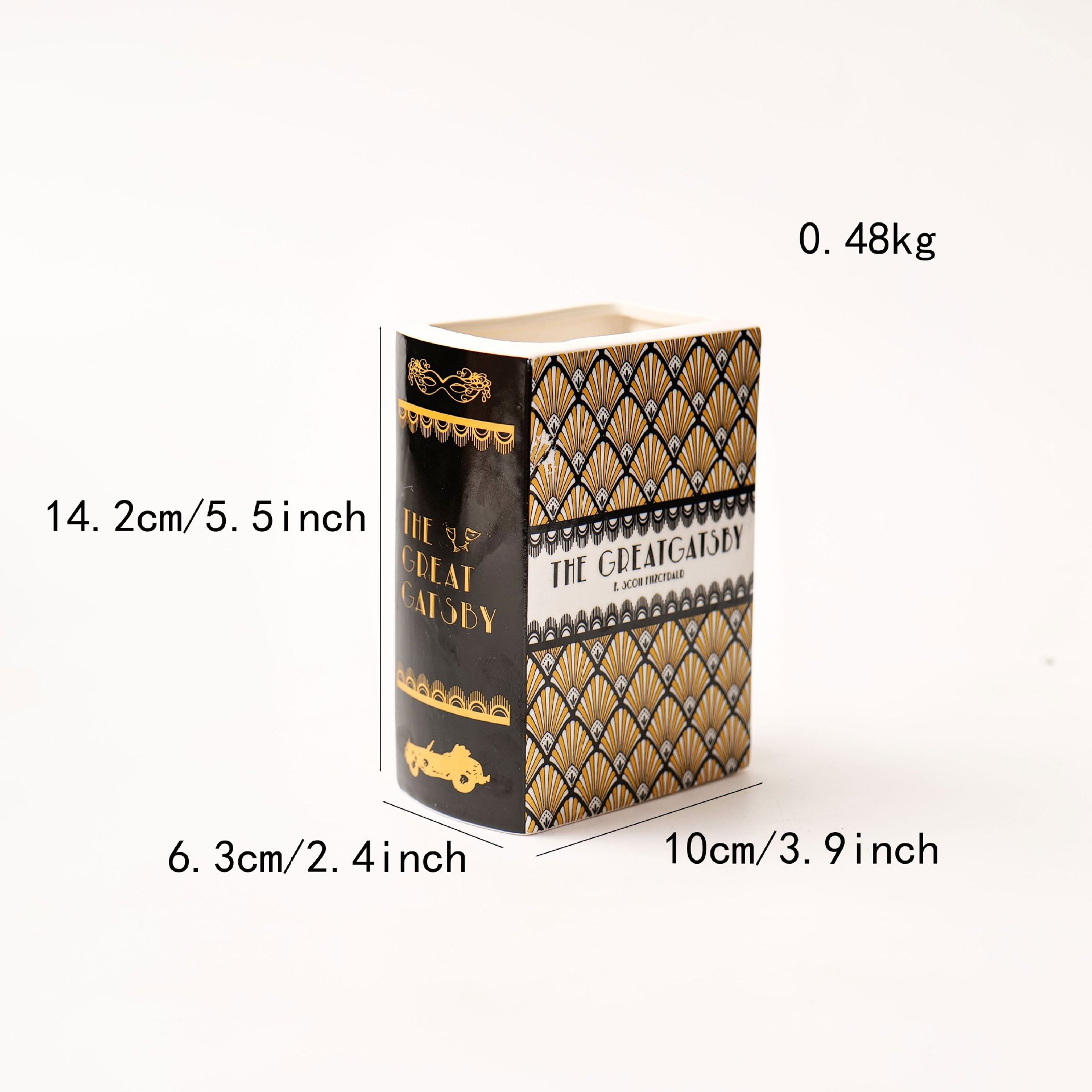 Light luxury modern decor creative book vase ceramic flower vases for home hotel desktop bookshelf office Christmas