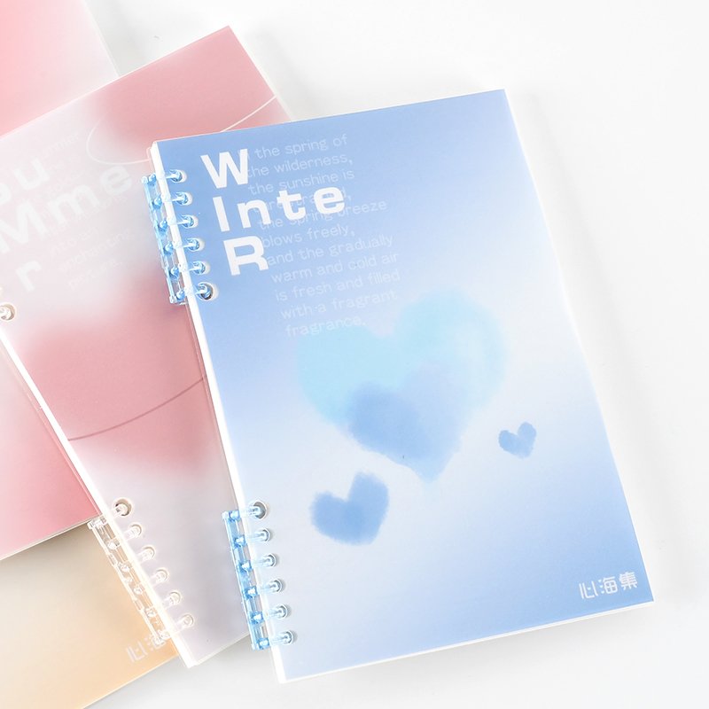 6-Ring A5 Cute Loose-Leaf Notebook 50-Sheet Gradient Coloured For Planner Agenda Diary School Gift