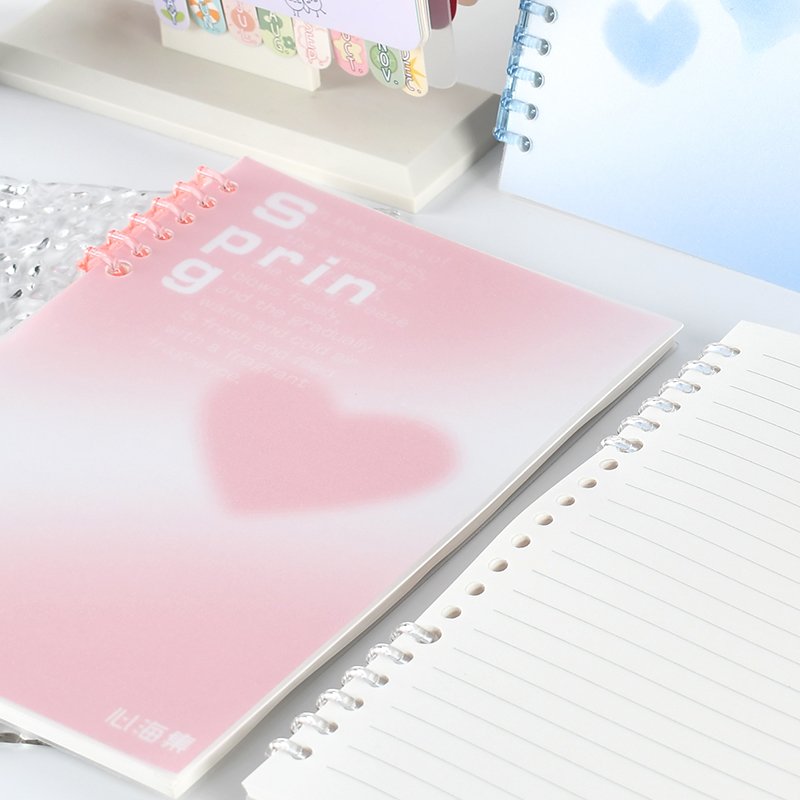 6-Ring A5 Cute Loose-Leaf Notebook 50-Sheet Gradient Coloured For Planner Agenda Diary School Gift
