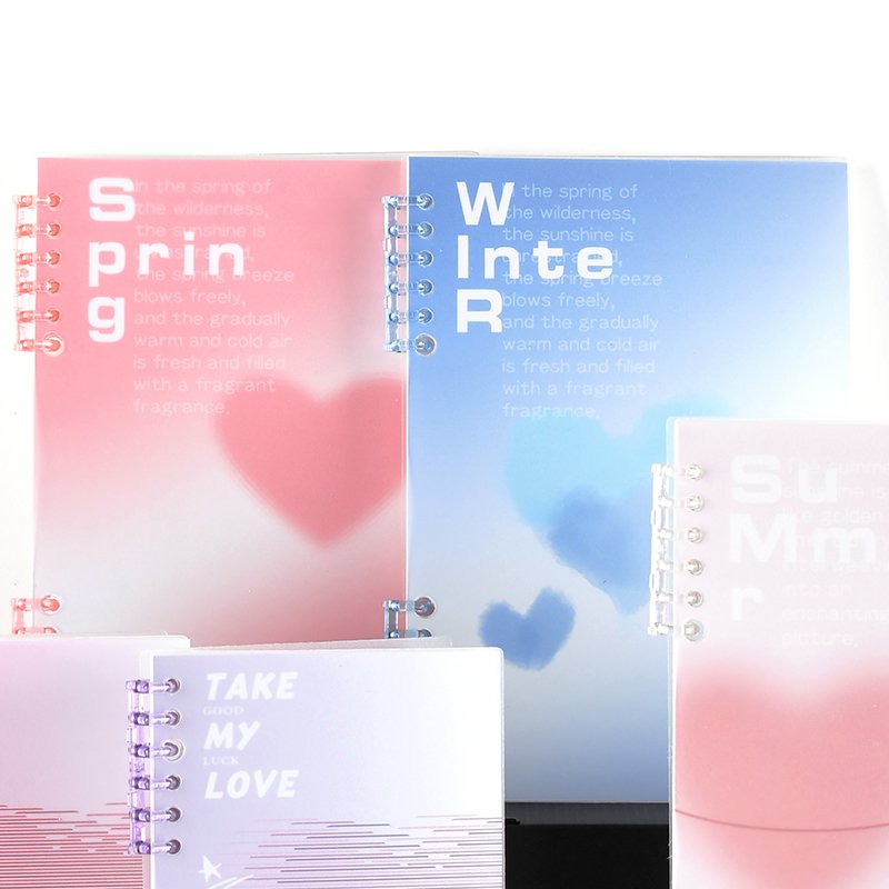 6-Ring A5 Cute Loose-Leaf Notebook 50-Sheet Gradient Coloured For Planner Agenda Diary School Gift