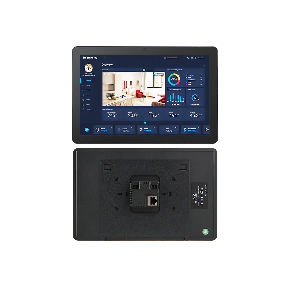 Wall Mount 10.1inch Smart home Automation control panel Android tablets with POE 86 box led bar meeting tablet pc
