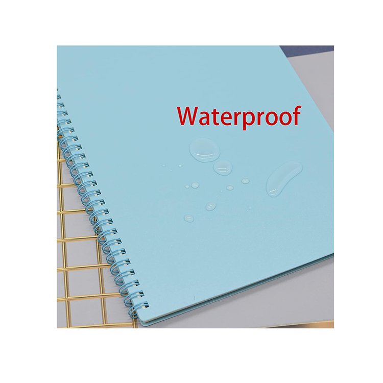 manufacturer hot selling OEM Journal thick PP hardcover waterproof Notebooks light color Diary 7mm lined spiral bible Journal