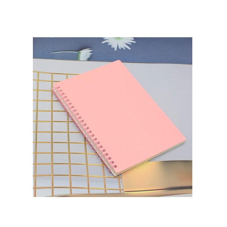 manufacturer hot selling OEM Journal thick PP hardcover waterproof Notebooks light color Diary 7mm lined spiral bible Journal