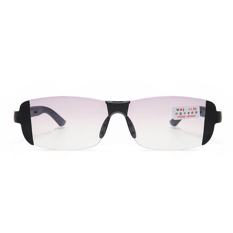 Wholesale Manufacturers' Slim Bifocal PC Frameless Reading Glasses Radiation Proof Anti-Blue Light Presbyopia Magnifying Glasses