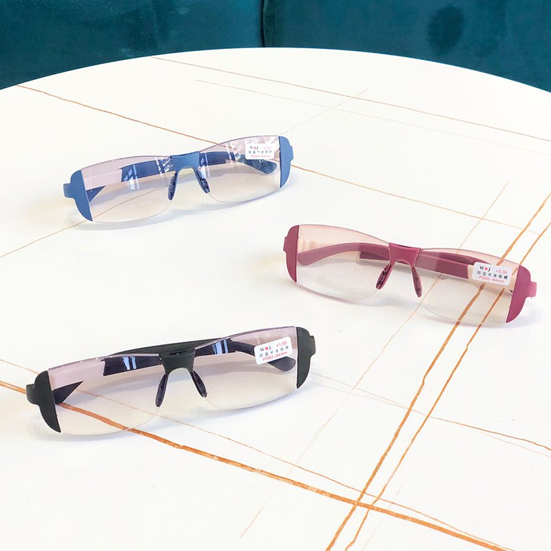 Wholesale Manufacturers' Slim Bifocal PC Frameless Reading Glasses Radiation Proof Anti-Blue Light Presbyopia Magnifying Glasses