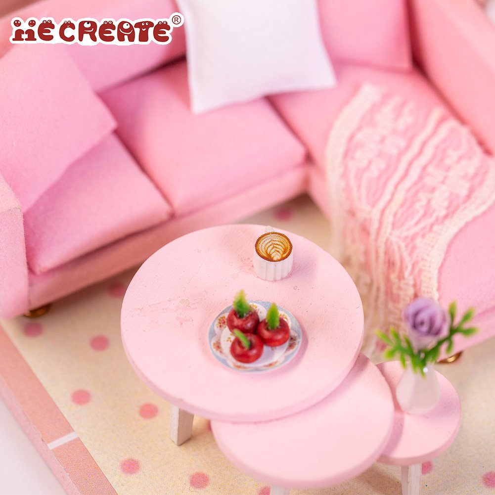 IIECREATE Wooden Handmade Birthday Gift K-047 Dream Girl Heart DIY Miniature DollHouse