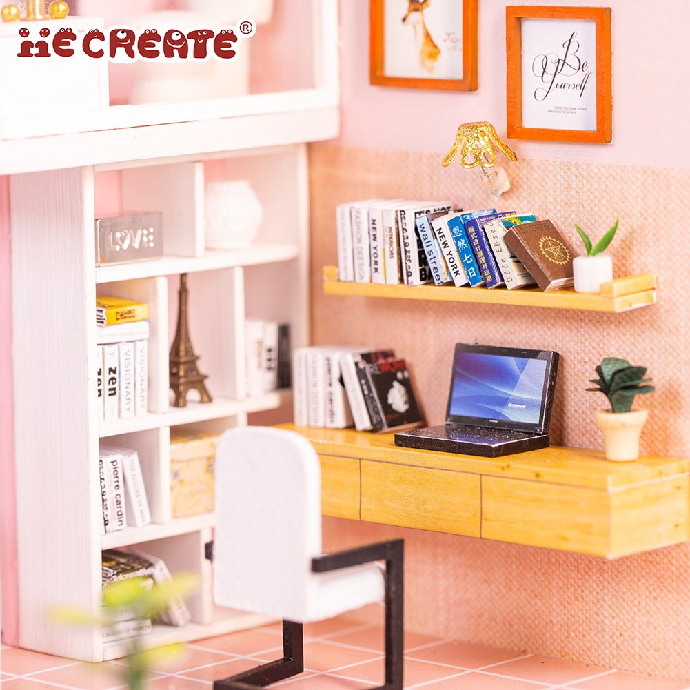 IIECREATE Wooden Handmade Birthday Gift K-047 Dream Girl Heart DIY Miniature DollHouse