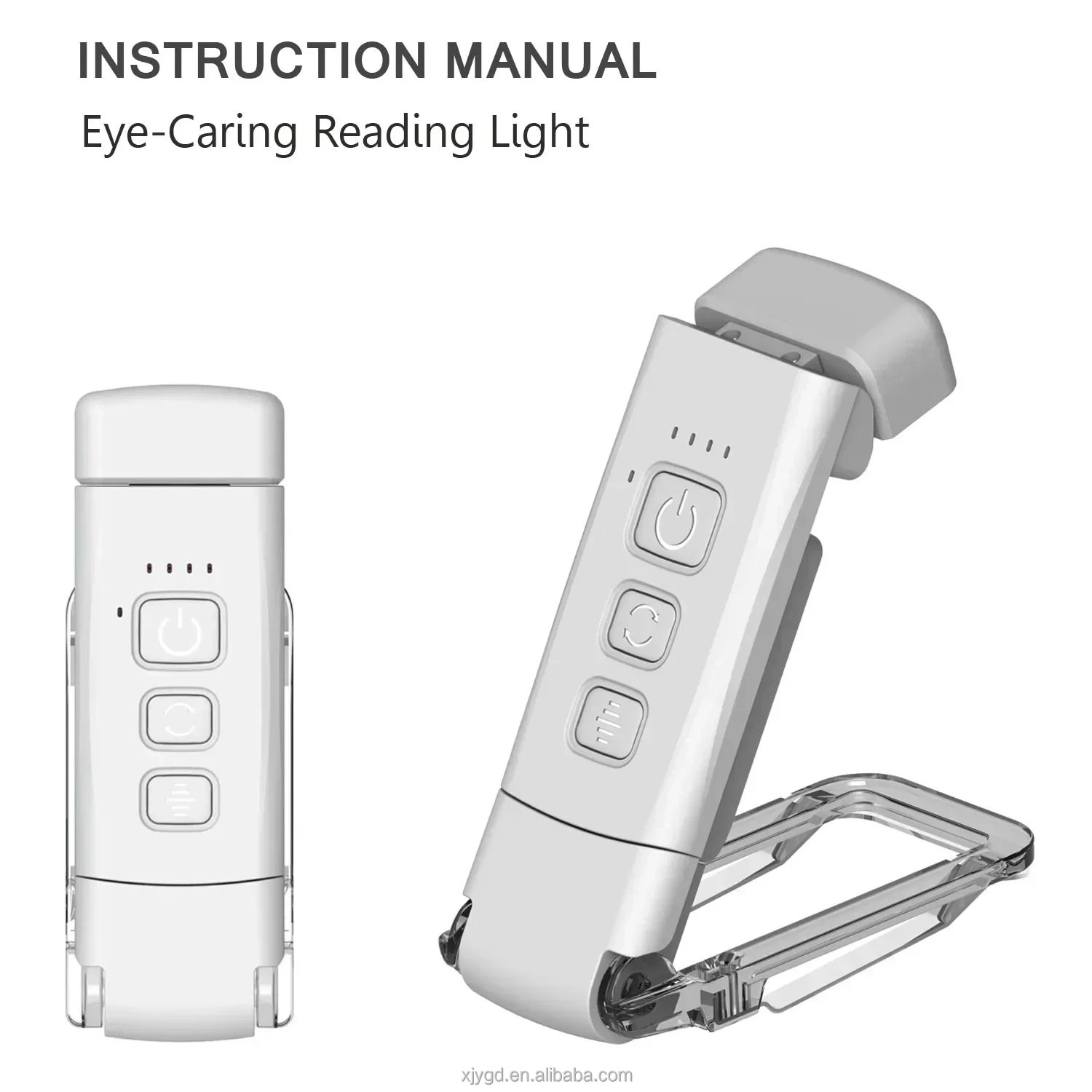Book Light with Timer USB Rechargeable 3 Colors & 5 Brightness Reading Light Clip-on Read Lamp Bookmark Night Light Book Lamp