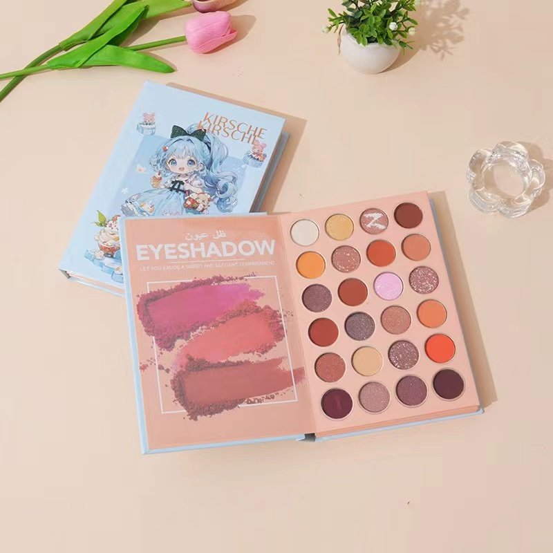 Wholesale 96 color cute girl eye shadow plate high gloss powder blusher set durable makeup BOOK color palette cosmetics
