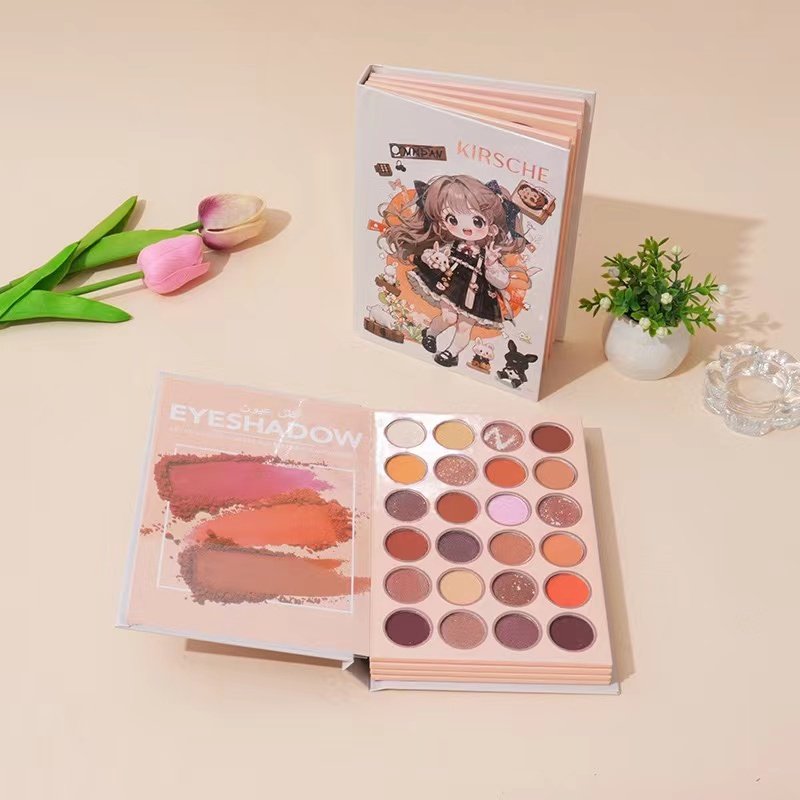 Wholesale 96 color cute girl eye shadow plate high gloss powder blusher set durable makeup BOOK color palette cosmetics