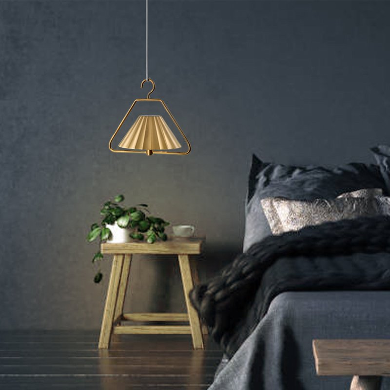 1-Pack Metal Pendant Recharging Lamp, Modern Indoor Hanging Light Fixtures, Hotel Chandelier for Kitchen Bedroom, Easy Install