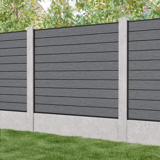 Custom aluminum composite fence wpc private panels slat board wpc slat fence wall fence