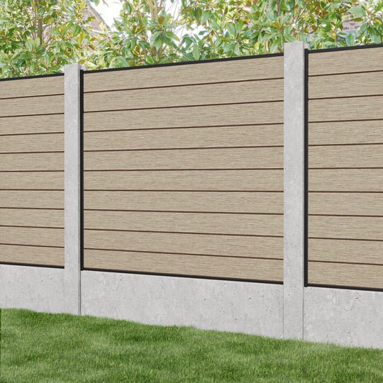 Custom aluminum composite fence wpc private panels slat board wpc slat fence wall fence