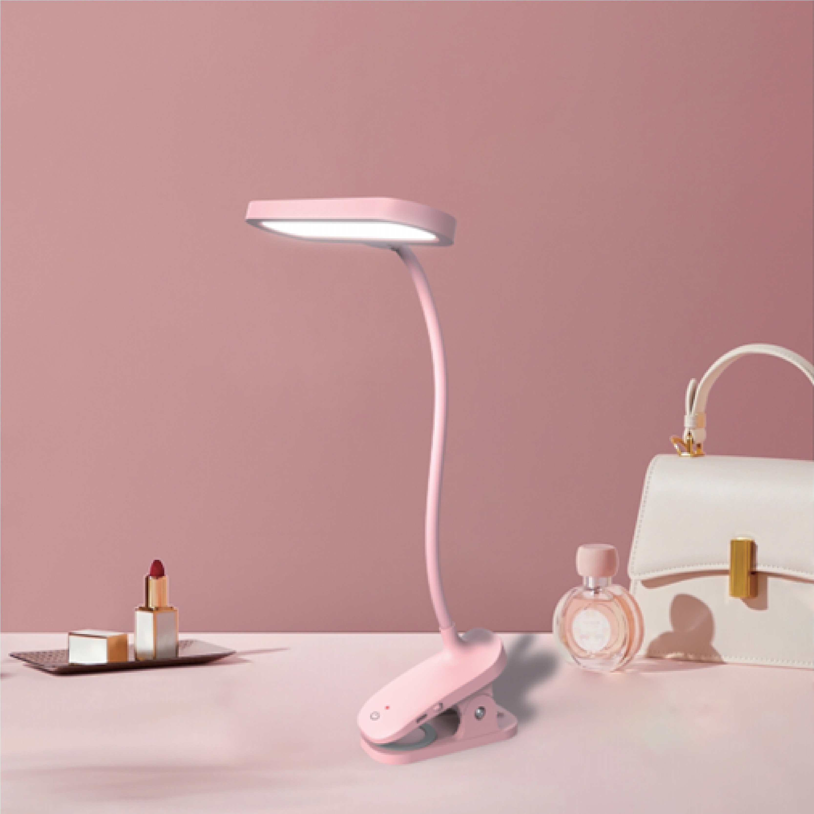 Hot Led Lamp Clip Stand Dual-use Office/study/bedroom Wireless Charging Desk Lamp Battery Plastic Modern White 80 Round
