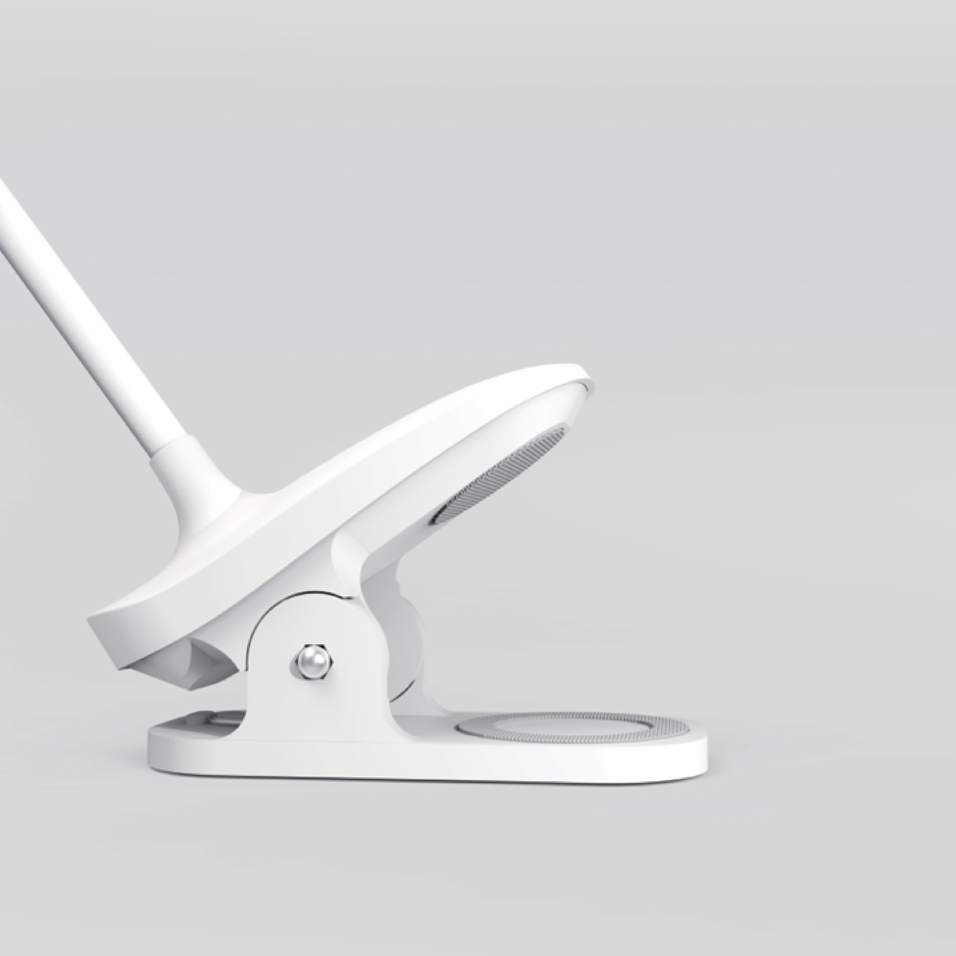 Hot Led Lamp Clip Stand Dual-use Office/study/bedroom Wireless Charging Desk Lamp Battery Plastic Modern White 80 Round