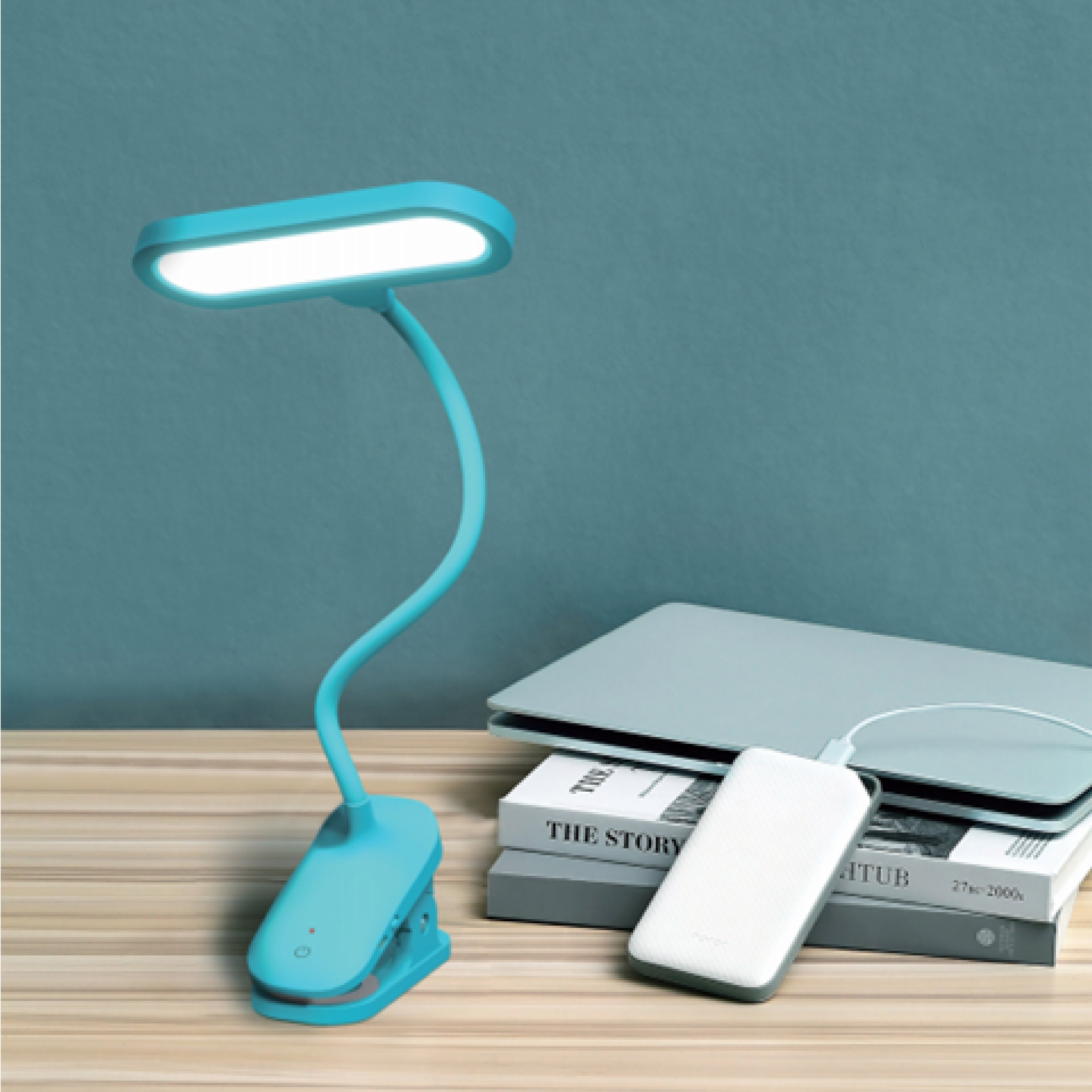 Hot Led Lamp Clip Stand Dual-use Office/study/bedroom Wireless Charging Desk Lamp Battery Plastic Modern White 80 Round