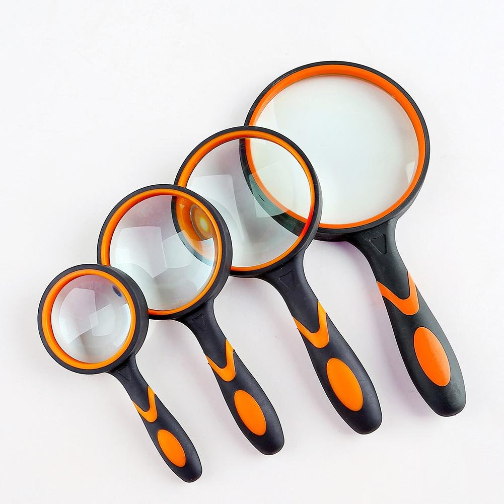 10X/4X/3X Magnifying Glass Portable Handheld Magnifier for Jewelry Newspaper Book Reading High Definition Eye Loupe Glass