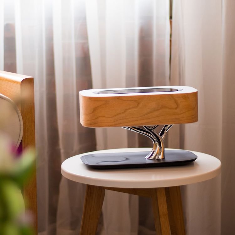 High performance Low Price Wireless Phone Charger with alarm clock Nightstand Touch Table Light for Bedroom