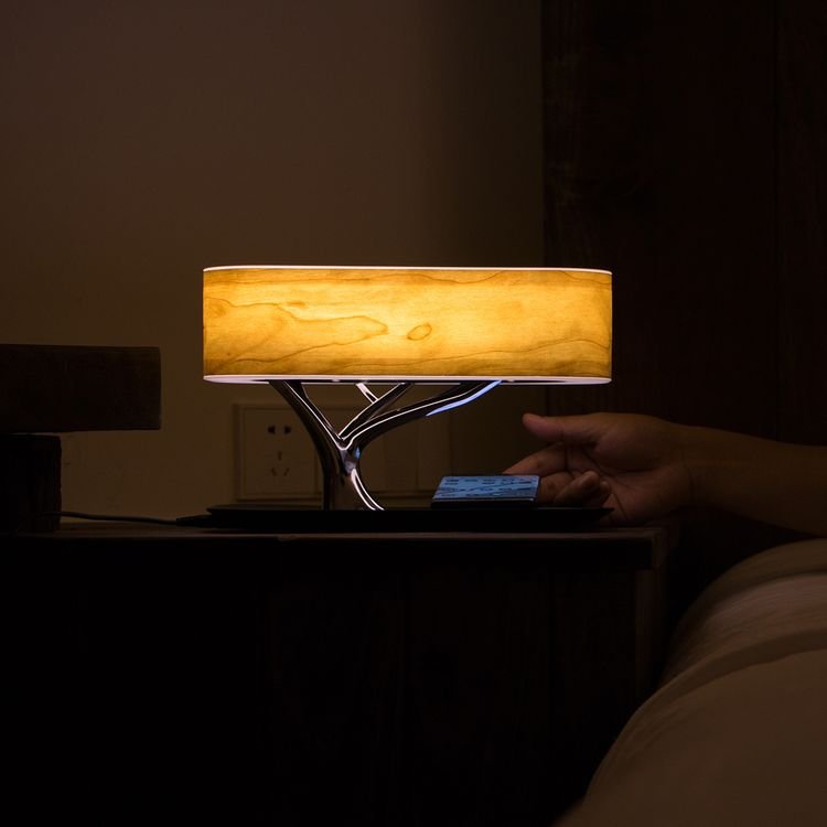 High performance Low Price Wireless Phone Charger with alarm clock Nightstand Touch Table Light for Bedroom
