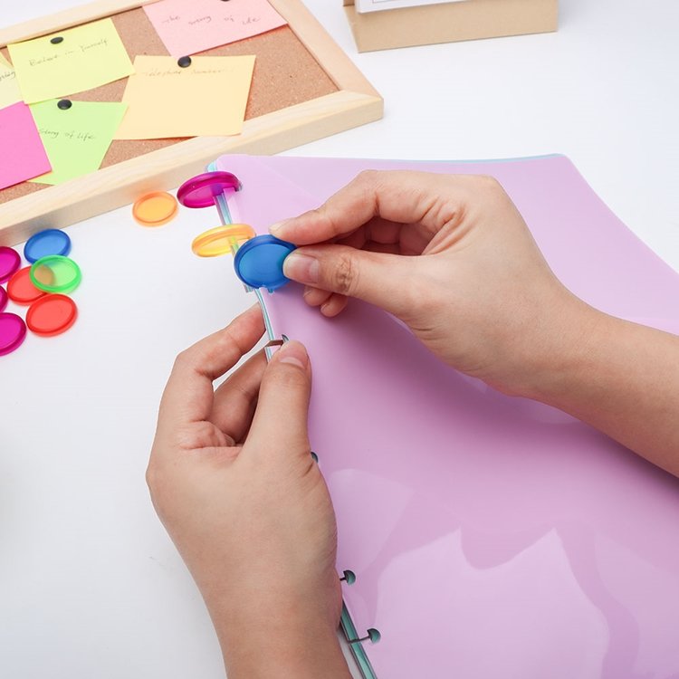 Letter Size Discbound Dividers 11 Holes Discbound Notebook Divider Plastic Disc Planner Pocket Pages Folders Inserts Accessories