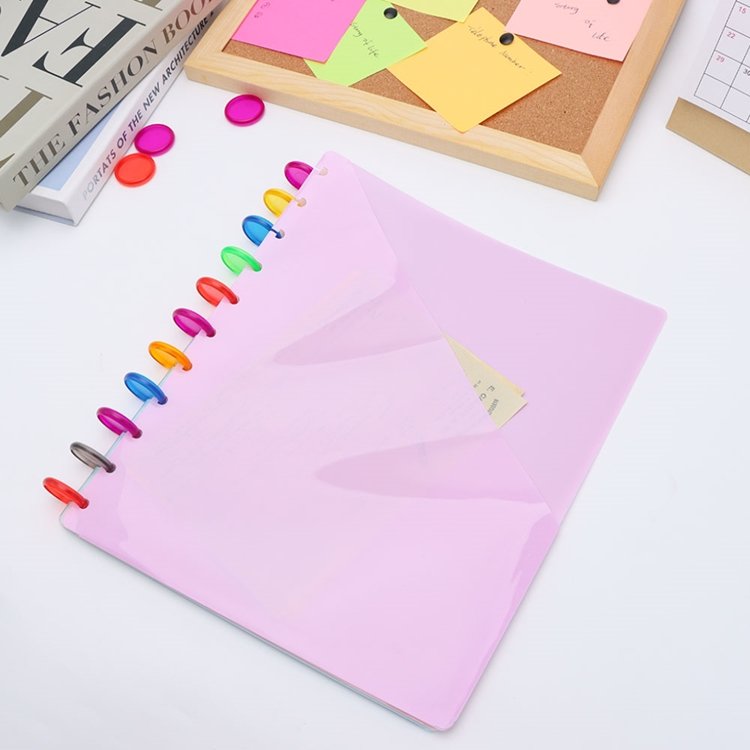 Letter Size Discbound Dividers 11 Holes Discbound Notebook Divider Plastic Disc Planner Pocket Pages Folders Inserts Accessories