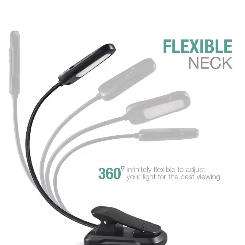 Mini USB Rechargeable Book Light Desk Lamp Flexible Clip LED Reading Light For Reading