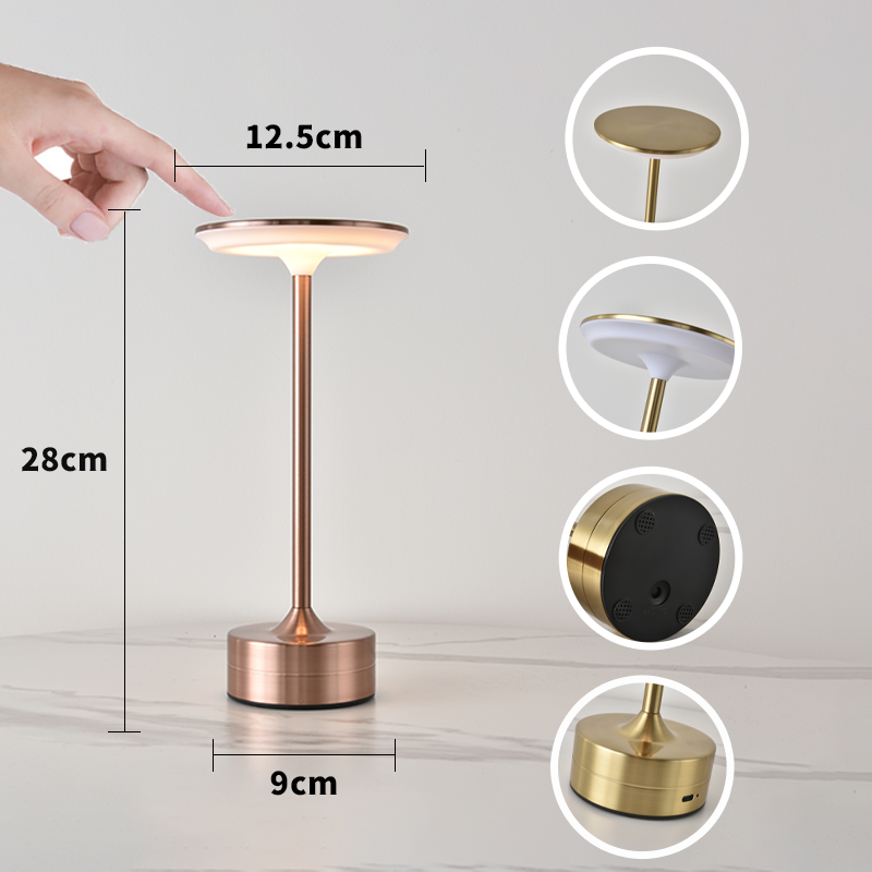 Modern cordless bar lamp Hotel cafe decorative light led touch control charging lamp