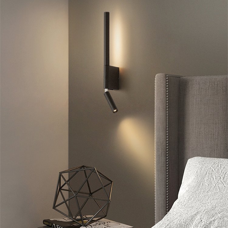Bedside wall lamp simple modern reading lamp with switch minimalist Nordic hotel room master bedroom wall lamp