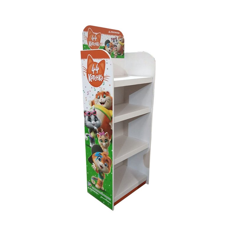 Pink 6 Floor Store PVC Exhibition Display Stand for Snacks Book Company Profile Cable