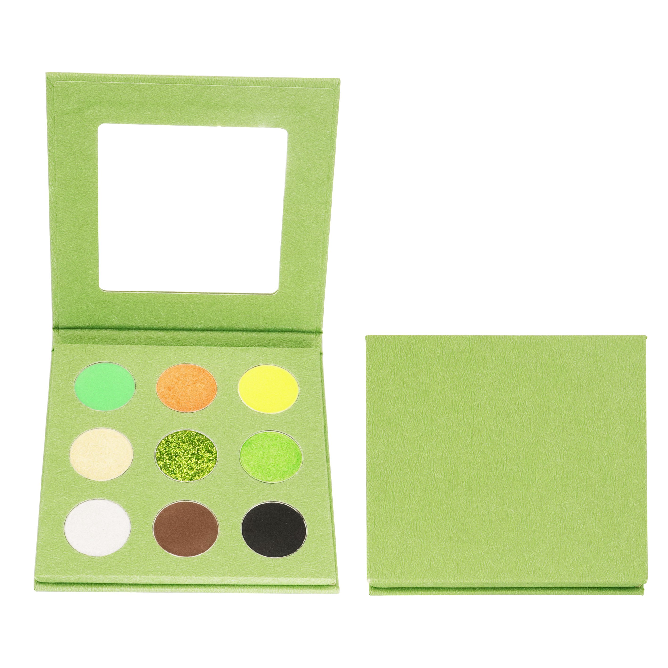 9 Color Makeup Matte Glitter Private Label Pigmented Eye Shadow Palette With Logo Oem Red Brown Pressed Eyeshadow Palette Book