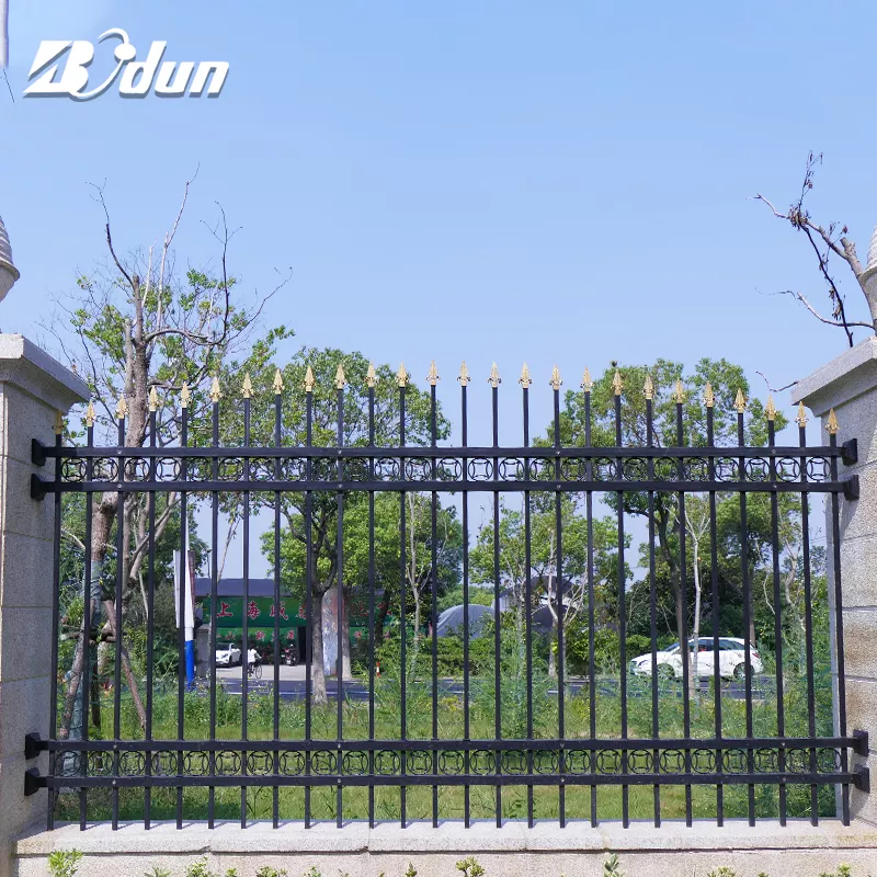 Outdoor security metal privacy aluminum panel garden steel brass used wrought iron fencing for sales