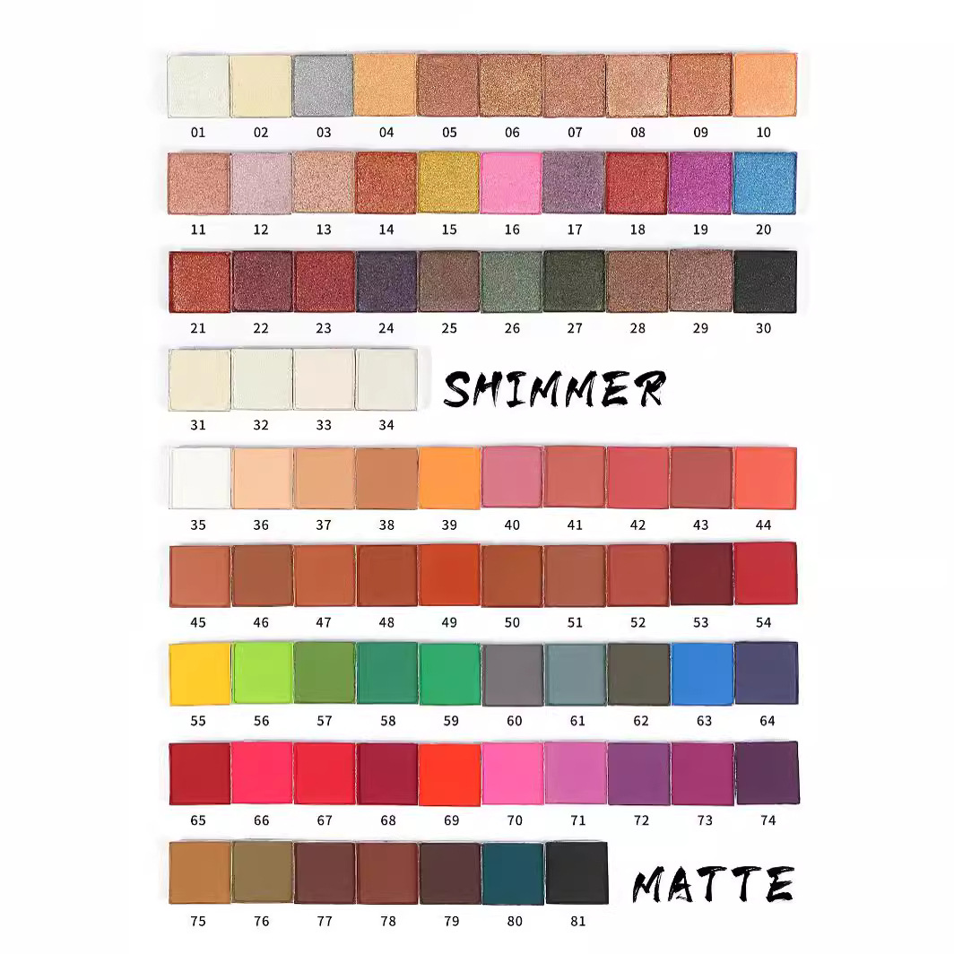 OEM Vegan Quality Eye Shadow Palette High Pigmented Glitter Makeup Private Label Eyeshadow Book