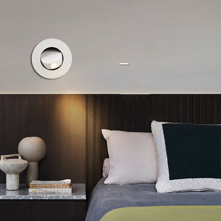 LED aluminum wall lamp embedded wall lamp hotel bedroom study reading wall lamp modern simple factory direct sales